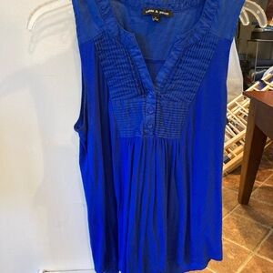 Cable & Gauge Blue Sleeveless Top